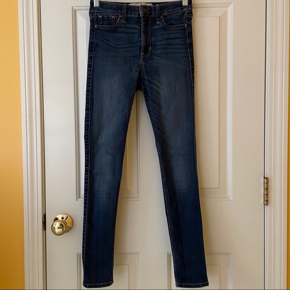 Hollister 1S Blue Super Skinny High Rise Jeans
